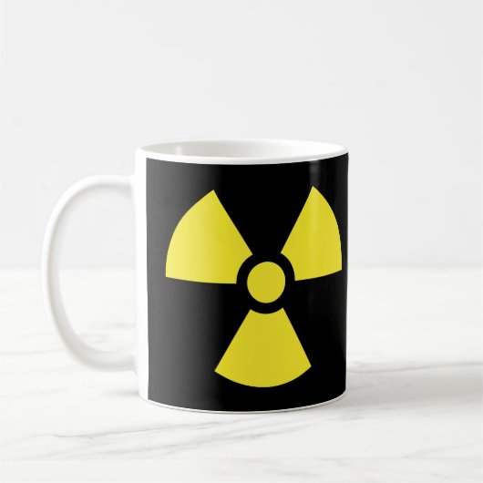 Radioaktive Symbol-Tasse Kaffeetasse (Links)