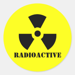 RADIOAKTIVE Symbol-Warnschild-Halloween-Stützen Runder Aufkleber