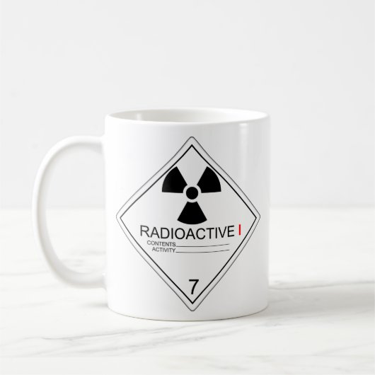 Radioaktive Transportplatte Kat 1 Tasse (Links)