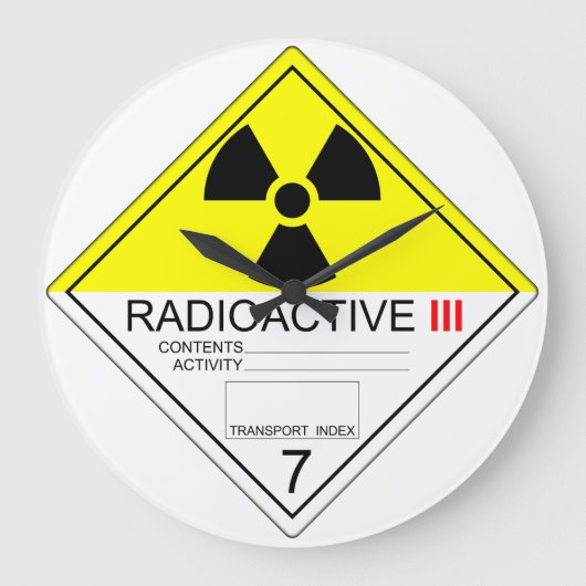 Radioaktive Transportplatte Kat 3 Uhr (Vorderseite)