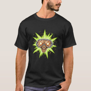 Radioaktive verrückte Schutzbrille explodierender T-Shirt