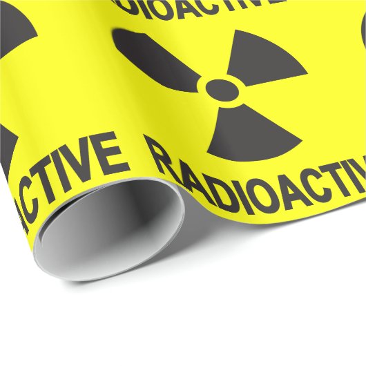 Radioaktive Warnung Geschenkpapier (Rolleneckpunkt)