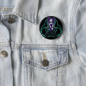 Radioaktiver feenhafter Knopf "Reagans" Cybergoth Button (Beispiel)