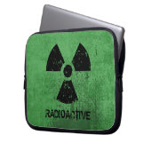 Radioaktiver Grunge mit Auswahl-A-Farbe Laptopschutzhülle (Vorderseite Links)