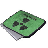 Radioaktiver Grunge mit Auswahl-A-Farbe Laptopschutzhülle (Vorne Knopf)