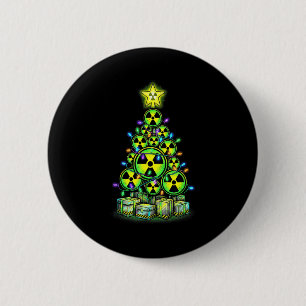 Radioaktiver Weihnachtsbaum Grafik Nuklearwarnung Button