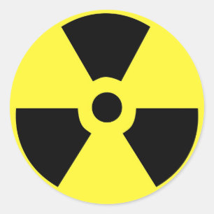 Radioaktives Aufkleber