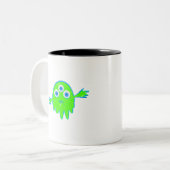 Radioaktives kleines Monster Zweifarbige Tasse (Vorderseite Links)