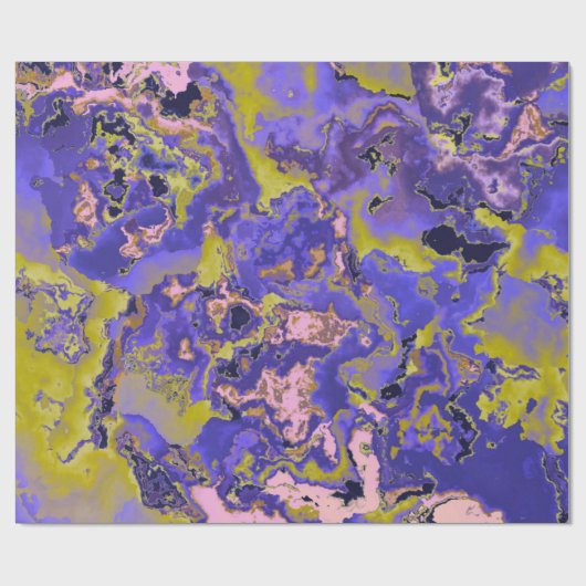 Radioaktives Marmor Geschenkpapier (Flach)