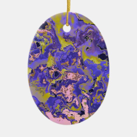 Radioaktives Marmor Keramik Ornament (Vorne)