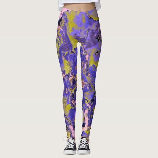 Radioaktives Marmor Leggings (Vorderseite)