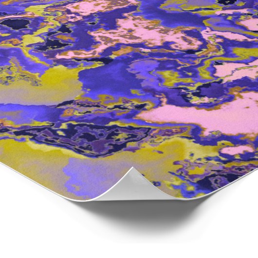 Radioaktives Marmor Poster (Ecke)