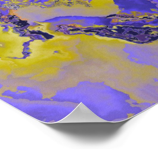 Radioaktives Marmor Poster (Ecke)