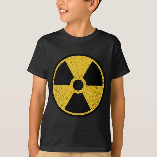 RADIOAKTIVES NUKLEAR WARNSYMBOLFUNKTIONSSIGN T-Shirt (Vorderseite)