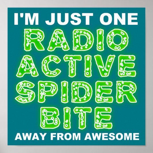 Radioaktives Spinnenzeichen Poster (Vorne)