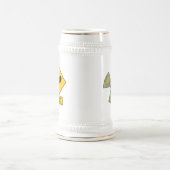 Radioaktives Warnsymbol Bierglas (Mittel)