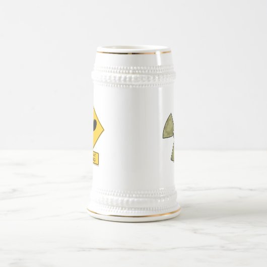 Radioaktives Warnsymbol Bierglas (Mittel)