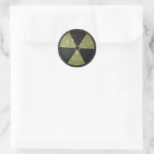 Radioaktives Warnsymbol Runder Aufkleber (Tasche)