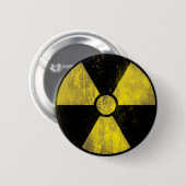 Radioaktives Warnzeichen| Coole Grunge Button (Vorne & Hinten)
