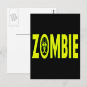 Radioaktives Zombie Postkarte (Vorne/Hinten)