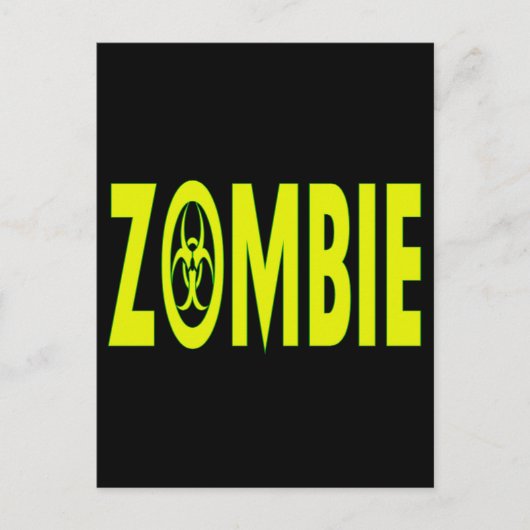 Radioaktives Zombie Postkarte (Vorderseite)