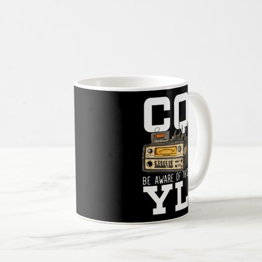 Radioaktivität des Funkbetreibers Morse Code Kaffeetasse (VorderseiteRechts)