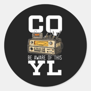 Radioaktivität des Funkbetreibers Morse Code Runder Aufkleber