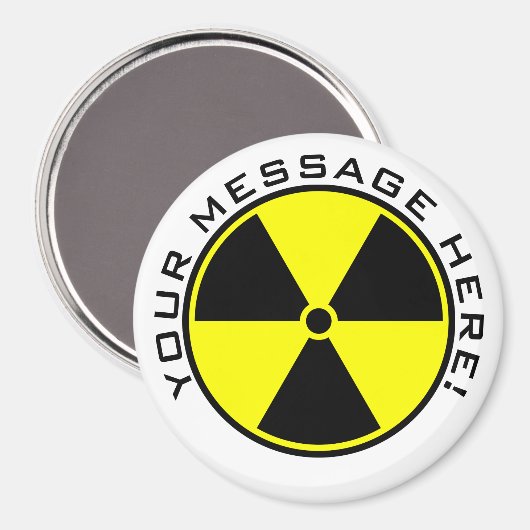 Radioaktivität Magnet (Vorderseite/Rückseite)