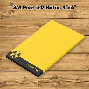 Radioaktivitätswarnung Post-it Klebezettel