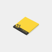 Radioaktivitätswarnung Post-it Klebezettel (angewinkelt)