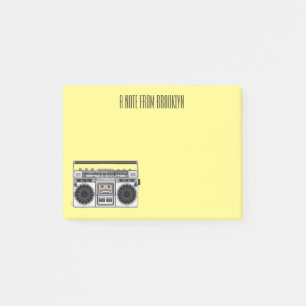 Radiocartoon-Illustration Post-it Klebezettel