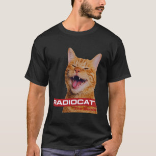 Radiocat-Musik Retro 90er Rockkonzert Lustige Katz T-Shirt