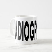 RADIOGRAPHER Black Typography Kaffeetasse (Vorderseite Links)