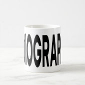 RADIOGRAPHER Black Typography Kaffeetasse (Mittel)