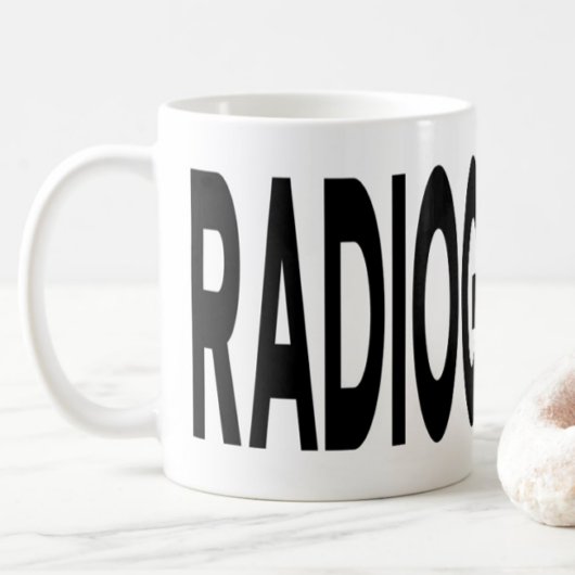 RADIOGRAPHER Black Typography Kaffeetasse