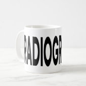 RADIOGRAPHY Black Typography  Mug Kaffeetasse (Vorderseite Links)