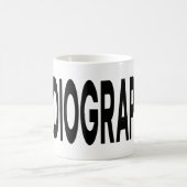 RADIOGRAPHY Black Typography  Mug Kaffeetasse (Mittel)