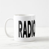 RADIOGRAPHY Black Typography  Mug Kaffeetasse (Links)