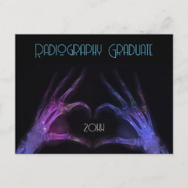 "Radiography Graduate" Xray Heart Einladungspostkarte