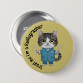 Radiologe, Ärztin, Radioligand Therapy Button (Vorne & Hinten)