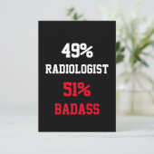 Radiologe Badass Card Karte (Stehend Vorderseite)