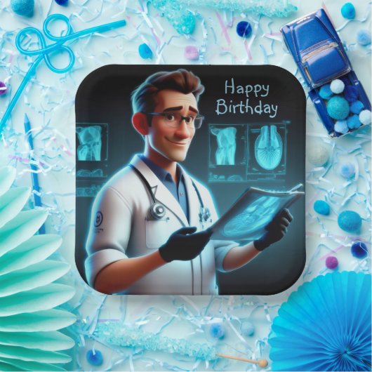 Radiologe Birthday Pappteller (Party)