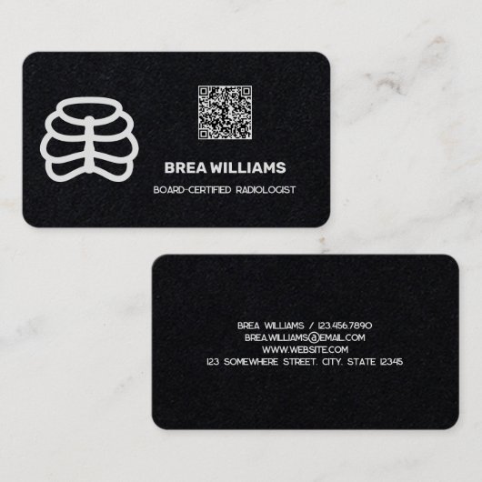 Radiologe Custom QR Visitenkarte (Vorne/Hinten)