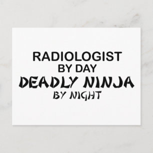 Radiologe Deadly Ninja by Night Postkarte
