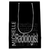 Radiologe Extraordinaire CUSTOM Mittlere Geschenktüte (Rückseite)