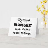 Radiologe: Kein Job Keine Uhr Keine Sorge Karte (Gelbe Blume)