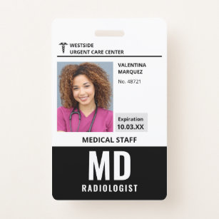 Radiologe MD-ID-Foto-Logo-Abzeichen Ausweis