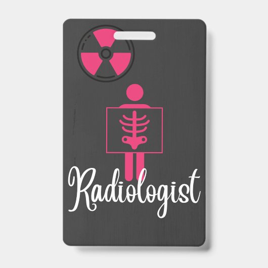 Radiologe Name Abzeichen Ausweis (Front)