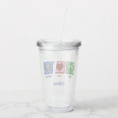 Radiologe Peace Liebe Radiology Chest X-Ray Tech Acryltrinkbecher (Rückseite)