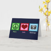Radiologe Peace Liebe Radiology Holiday Karte (Gelbe Blume)